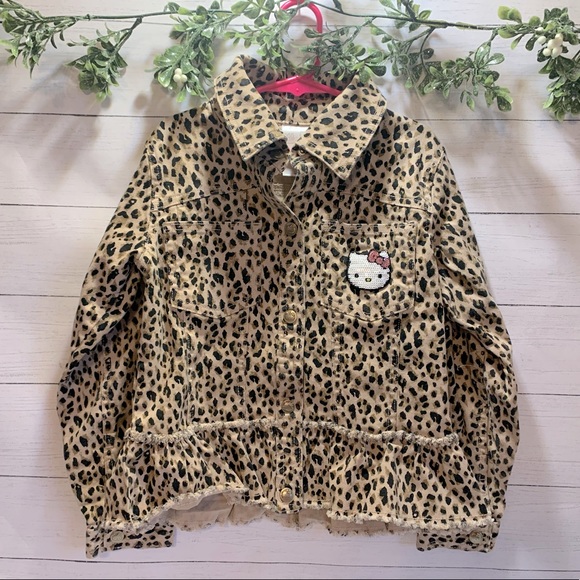 Leopard Print Hello Kitty Jacket NWOT - Picture 1 of 2